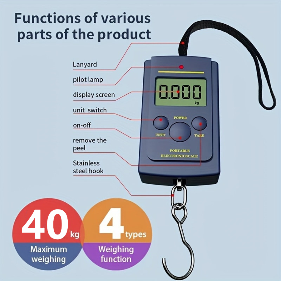 Electronic Gadgets - 40kg wielofunkcyjna Mini elektroniczna cyfrowa przenośna