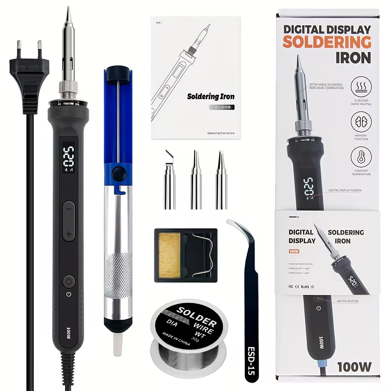 Electronic Gadgets - Zestaw cyfrowej lutownicy 100W z regulacją